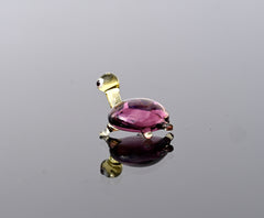 Tiny Glass Turtle Figurine: Purple Miniature Character