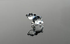 Tiny Glass Bear Figurine: Lampwork Miniature Animal