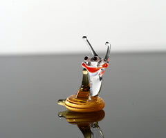 Snail Decor, Tiny Glass Animals, Whimsical Decor, Glass Snail, Snail, Snail Gifts, Mini Glass Animals, Snail Figurine, Glass Animals