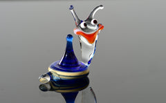 Glass Snail, Tiny Glass Animals, Snail, Whimsical Decor, Blue Glass Snail, Snail Decor, Mini Glass Animals, Snail Gifts, Glass Animals