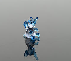 Miniature Glass Animals, Elephant Ornament, Elephant Figurine, Glass Elephant, Elephant Gifts, Tiny Glass Animals, Blue Glass Elephant, Art