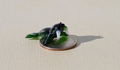 Hand-Blown Glass Walrus Miniature: Lampwork Figurine