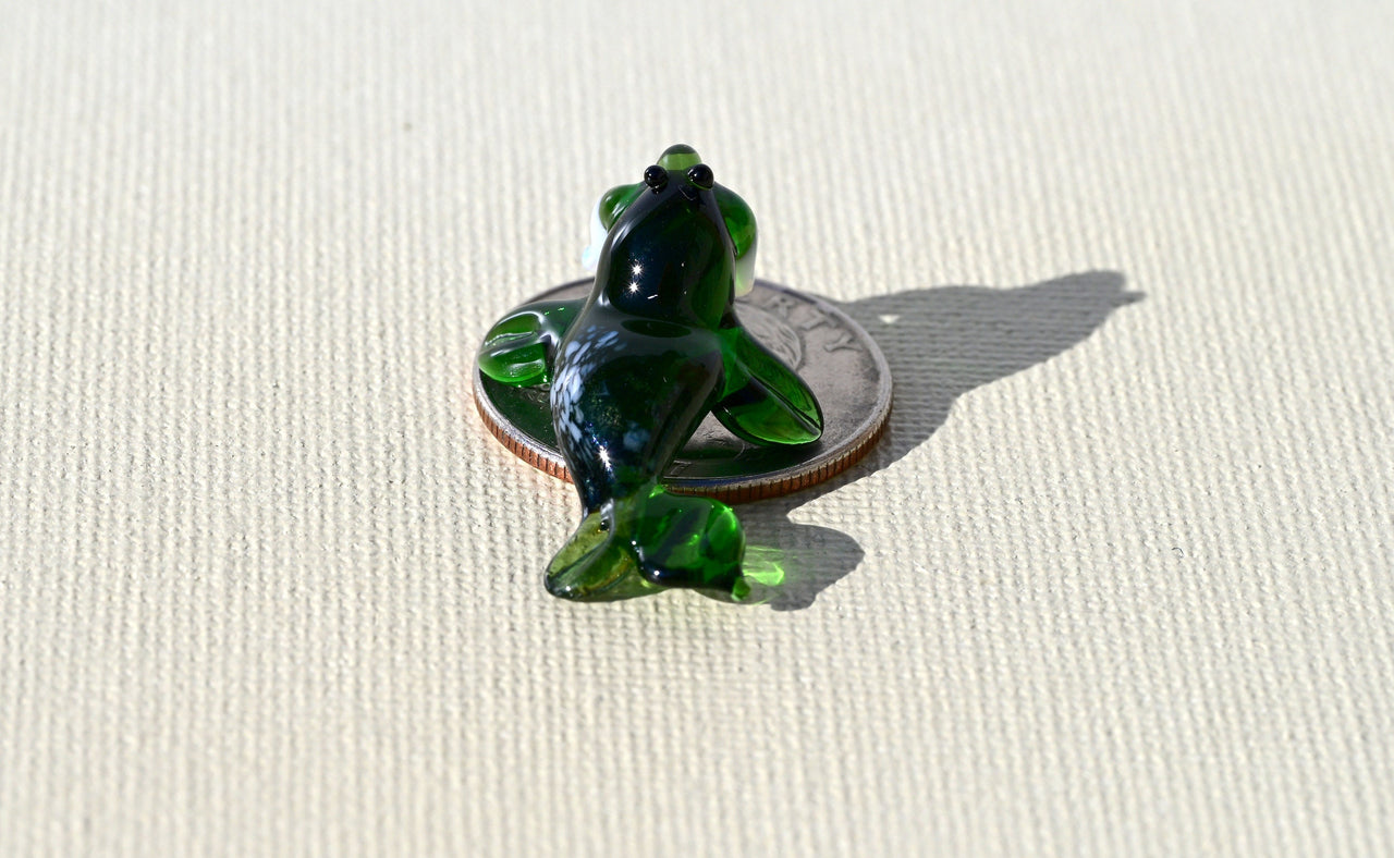 Hand-Blown Glass Walrus Miniature: Lampwork Figurine