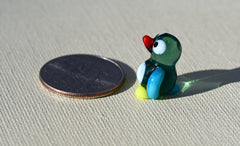 Handmade Tiny Penguin Figurine: Whimsical Glass Collectible Sculpture