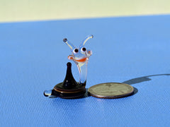 Tiny Glass Animals, Snail, Glass Animals, Whimsical Decor, Mini Glass Animals, Snail Decor, Snail Gifts, Glass Snail, Miniature Glass Animal