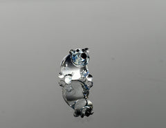 Tiny Glass Bear Figurine: Lampwork Miniature Animal