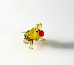 TinyGlass Pig Figurine: Whimsical Amber Sculpture