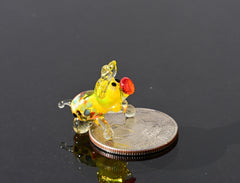 TinyGlass Pig Figurine: Whimsical Amber Sculpture