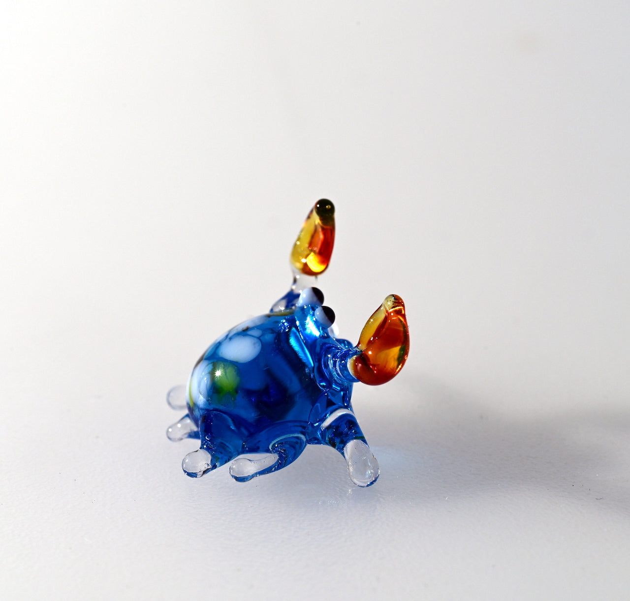 Tiny Glass Animals, Glass Crab, Blue Crab, Mini Glass Animals, Summer Decor, Crab Decor, Sea Animals, Hand Blown Glass, Glass Animals, Crabs