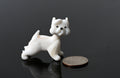 White Glass Westie Dog Figurine: Hand-Made Flame Work Sculpture