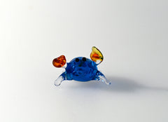 Tiny Glass Animals, Glass Crab, Blue Crab, Mini Glass Animals, Summer Decor, Crab Decor, Sea Animals, Hand Blown Glass, Glass Animals, Crabs