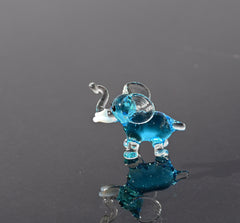 Baby Elephant, Blue Glass Elephant, Elephant Gifts, Tiny Glass Animals, Elephant Figurine, Glass Animals, Mini Glass Animals, Art, Decor