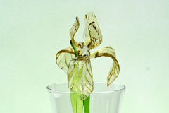 Glass Iris Gift, Blown Glass Flowers Bouquet, Glass Birth Month Flower Gift, Desk Decor, Forever Flowers, Mothers Day Gifts, Spring Decor