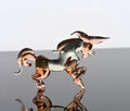 Handmade Rosy Glass Unicorn Figurine: Flame Work Sculpture