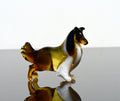 Handmade Glass Collie Figurine: Collectible Dog Sculpture