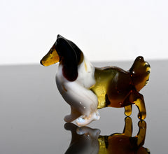 Handmade Glass Collie Figurine: Collectible Dog Sculpture