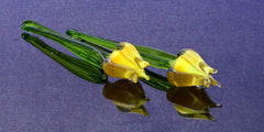 Glass Tulip Flowers, Blown Glass Flowers Bouquet, Glass Birth Month Flower, Tulip Glass Flowers with Stems, Birthday Day Gift for Her