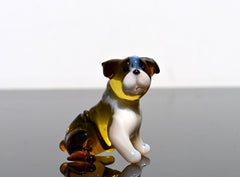 Handmade Glass Bulldog Figurine: Collectible Art Glass Sculpture