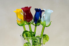Glass Roses - Glass Flower Bouquet - Handmade Glass Flowers - Blown Glass Flowers - Glass Roses - Mothers Day Gifts for Her