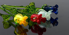 Glass Roses - Glass Flower Bouquet - Handmade Glass Flowers - Blown Glass Flowers - Glass Roses - Mothers Day Gifts for Her