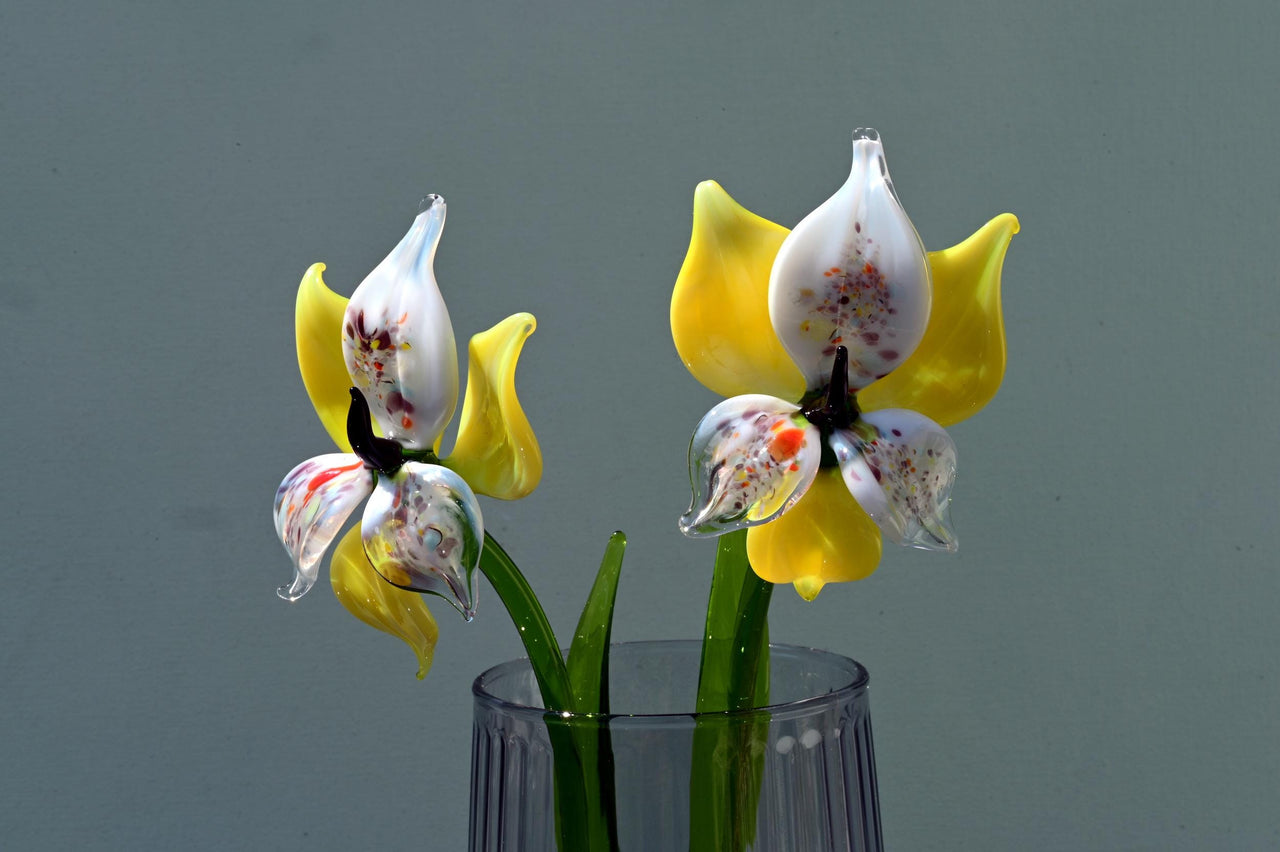 Glass Orchid Bouquet, Glass Flowers Bouquet, Forever Flowers, Orchid Decor, Orchid Art, Glass Birth Month Flower, Mothers Day Gifts