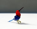 Handmade Glass Hummingbird Figurine: Flame Work Art Glass Sculpture