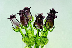 Glass Rose - Blown Glass Rose - Glass Flowers Bouquet - Purple Glass Flowers - Hand Blown Glass Flower  - Christmas Gift for Mom
