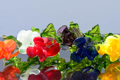 Glass Roses - Glass Flower Bouquet - Handmade Glass Flowers - Blown Glass Flowers - Glass Roses - Christmas Gift for Mom