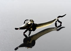 Dachshund Figurine, Dachshund Gifts - Dog Memorial Gift - Dachshund Art, Blown Glass Animals, Dachshund Decor, Glass Dachshund, Dog Gift