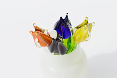 Handmade Glass Tulip Bouquet: Colorful Floral Sculpture, Flame Work Art.