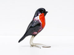 Gorgeous Glass House Finch bird. Detailed figurine with much personality. Excellent addition to your glass menagerie collection.