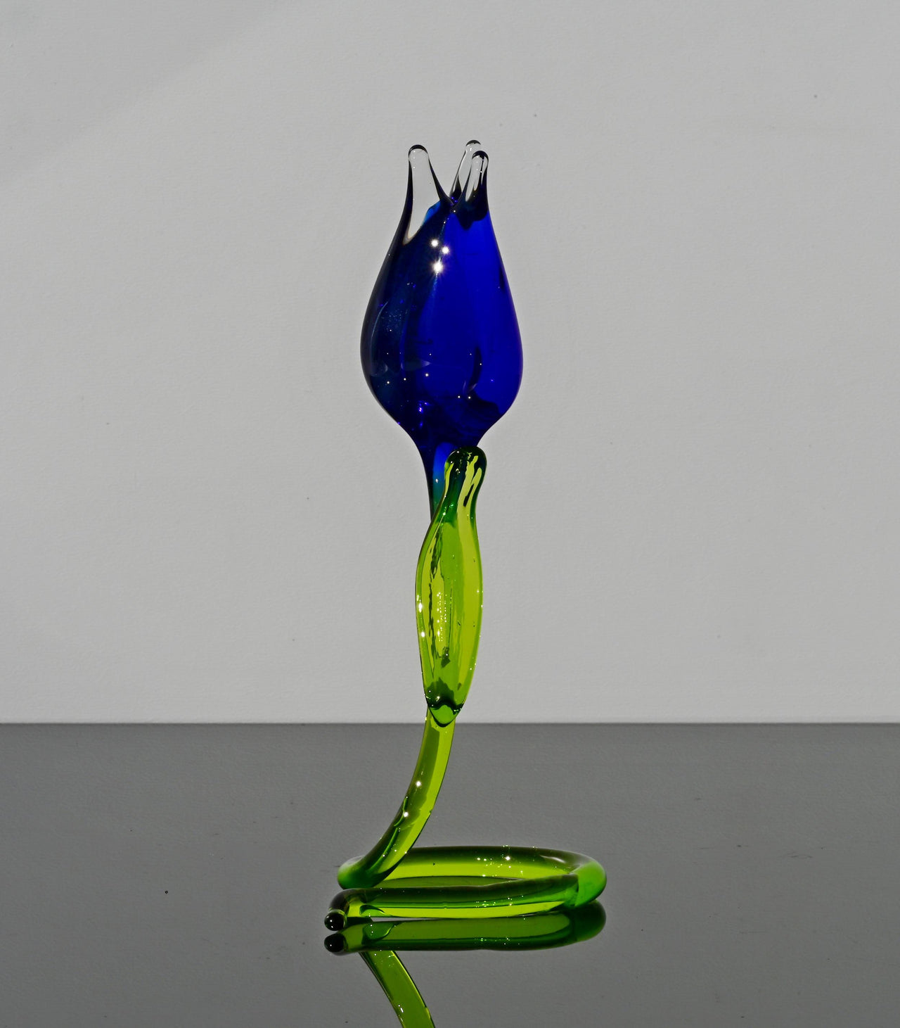Glass Flower Sculpture, Glass Birth Month Flower with Stem - Glass Sculpture - Blown Glass Tulip - Whimsical Decor & Mothers Gift for Her