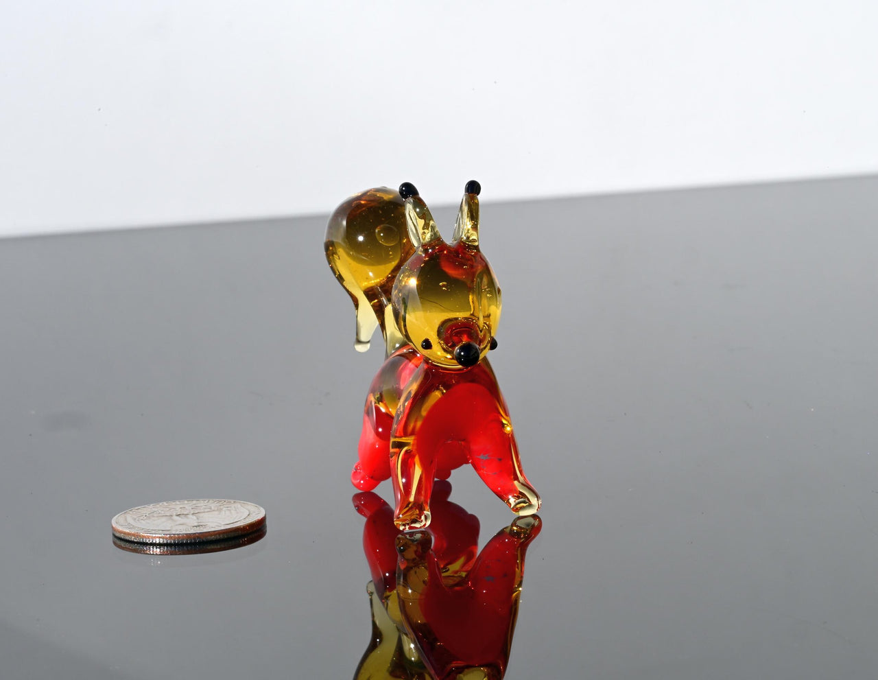 Squirrel Gifts, Squirrel Figurine, Squirrel Decor, Squirrel Art, Glass Sculpture, Glass Animals, Red Squirrel, Glass Figures, Squirrel Gift