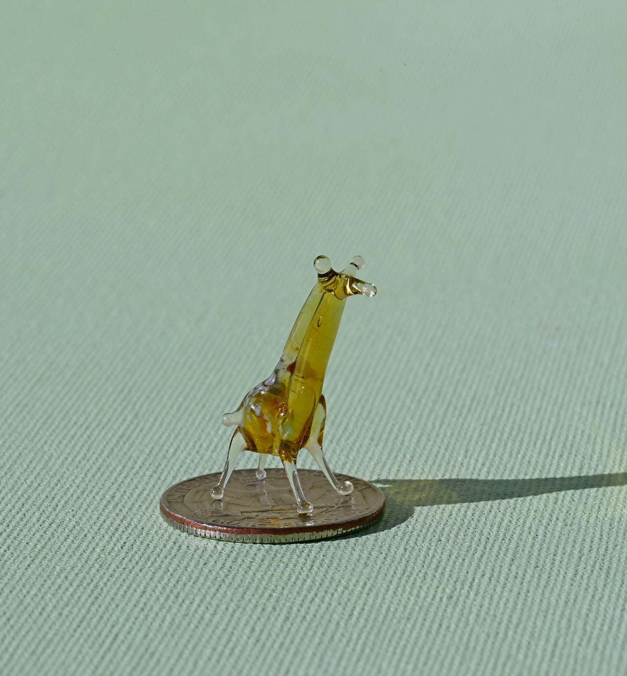 Tiny Glass Giraffe – Handblown Miniature Animal Figurine for Collectors