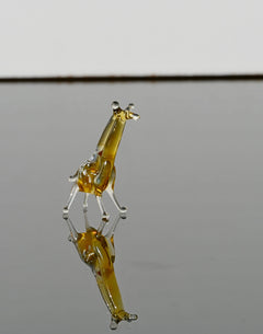 Tiny Glass Giraffe – Handblown Miniature Animal Figurine for Collectors
