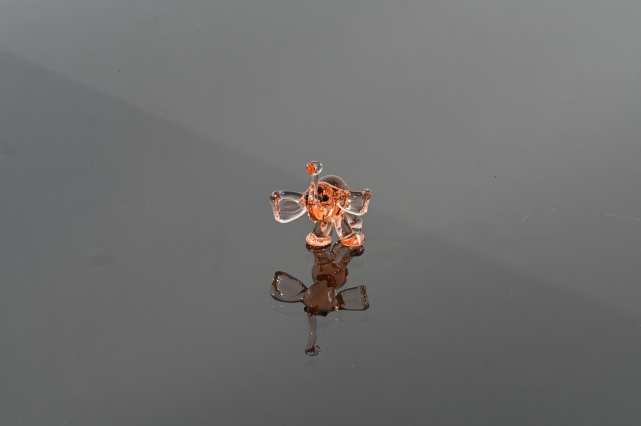 Elephant Figurine, Rose Glass Elephant, Elephant Gifts, Tiny Glass Animals, Elephant Charm, Pink Elephant, Glass Animals, Decor, Statue