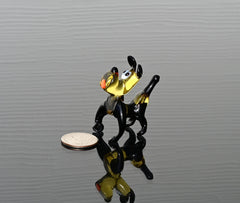 Cartoonish hand-blown glass Bulldog. Detailed figurine with character and personality. Excellent addition to your collection.