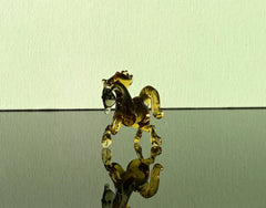 Lampwork Glass Horse Figurine: Handmade Art Glass Statue