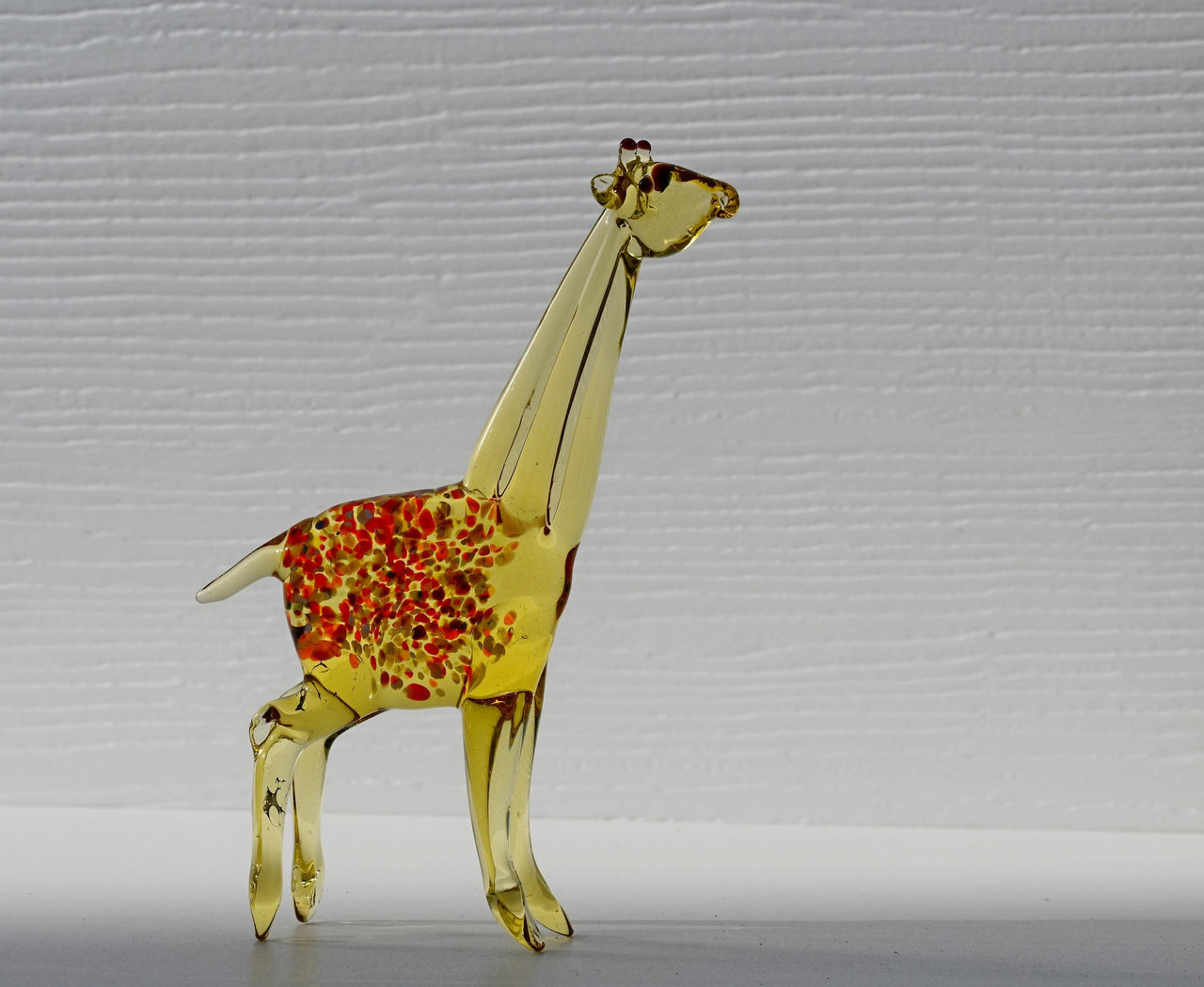 Handmade Glass Giraffe Figurine: Flame Work Animal Sculpture, 9 inch