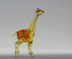Handmade Glass Giraffe Figurine: Flame Work Animal Sculpture, 9 inch