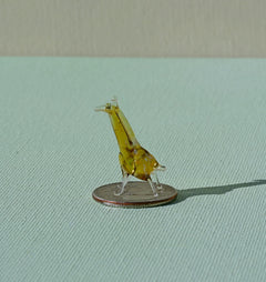 Tiny Glass Animals, Giraffe Gifts, Glass Giraffe, Mini Glass Animals, Safari Animals, Giraffe Figurine, Miniature Giraffe, Art, Decor