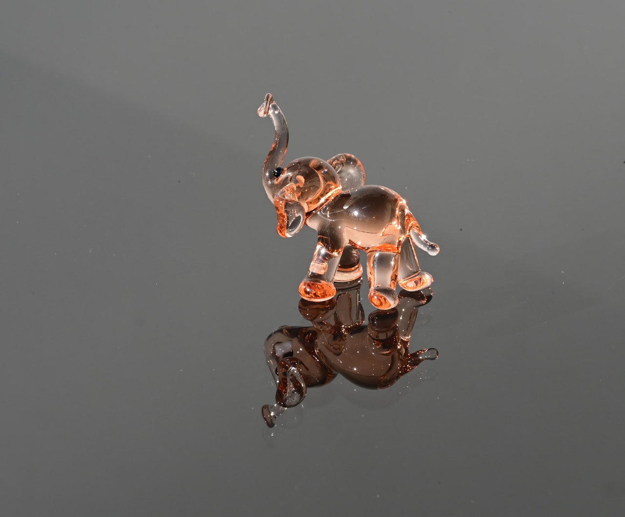 Elephant Figurine, Rose Glass Elephant, Elephant Gifts, Tiny Glass Animals, Elephant Charm, Pink Elephant, Glass Animals, Decor, Statue