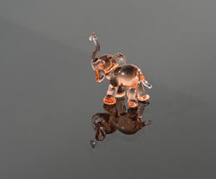 Elephant Figurine, Rose Glass Elephant, Elephant Gifts, Tiny Glass Animals, Elephant Charm, Pink Elephant, Glass Animals, Decor, Statue