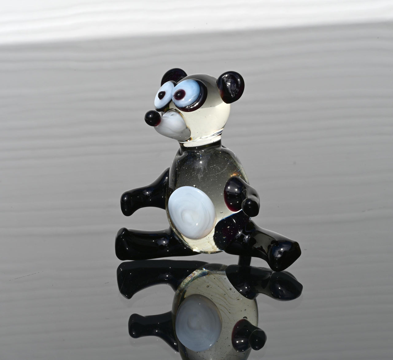 Glass Sculpture, Panda Gifts, Glass Animals, Panda Bear, Blown Glass Animals, Art Glass Sculpture, Panda Gift, Pandas, Glass Figures