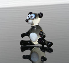 Glass Sculpture, Panda Gifts, Glass Animals, Panda Bear, Blown Glass Animals, Art Glass Sculpture, Panda Gift, Pandas, Glass Figures
