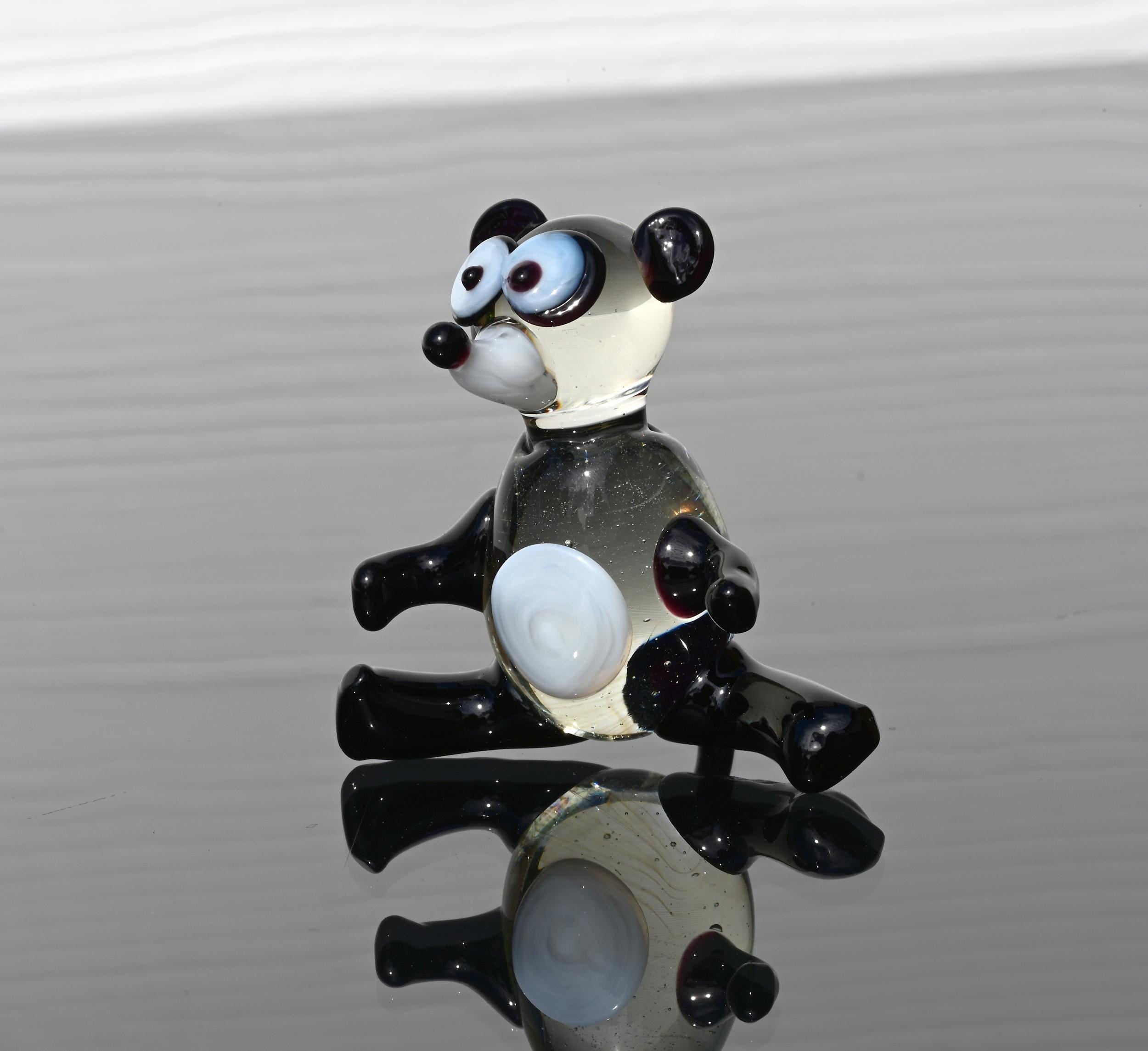 Glass Sculpture, Panda Gifts, Glass Animals, Panda Bear, Blown Glass Animals, Art Glass Sculpture, Panda Gift, Pandas, Glass Figures