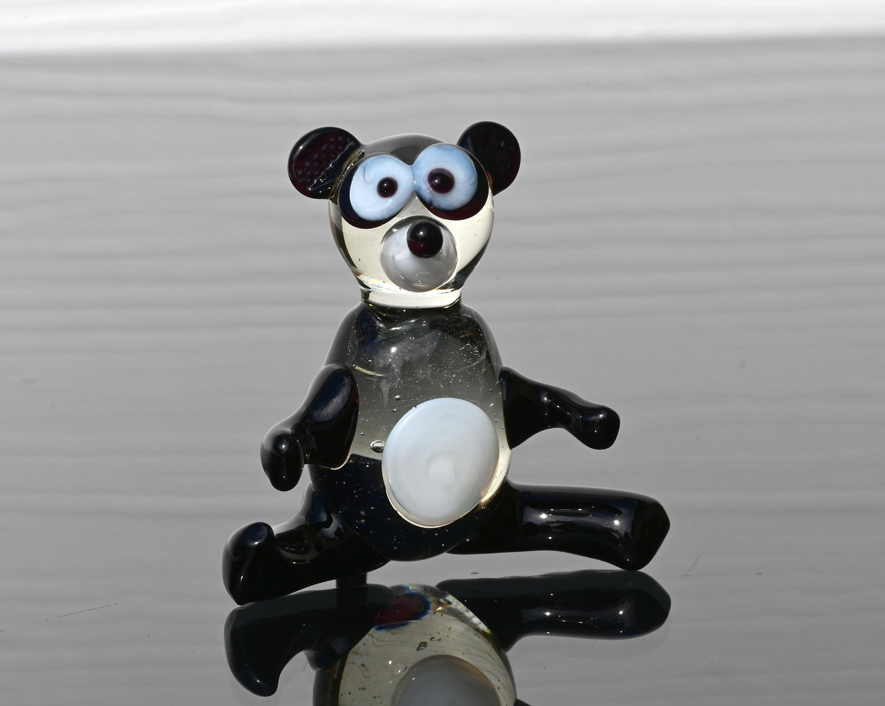 Glass Sculpture, Panda Gifts, Glass Animals, Panda Bear, Blown Glass Animals, Art Glass Sculpture, Panda Gift, Pandas, Glass Figures