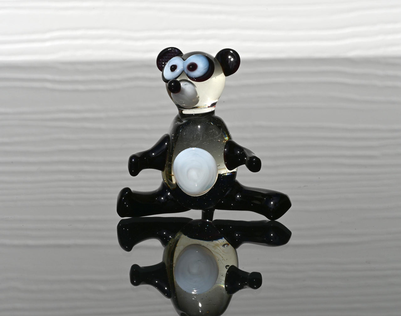 Glass Sculpture, Panda Gifts, Glass Animals, Panda Bear, Blown Glass Animals, Art Glass Sculpture, Panda Gift, Pandas, Glass Figures