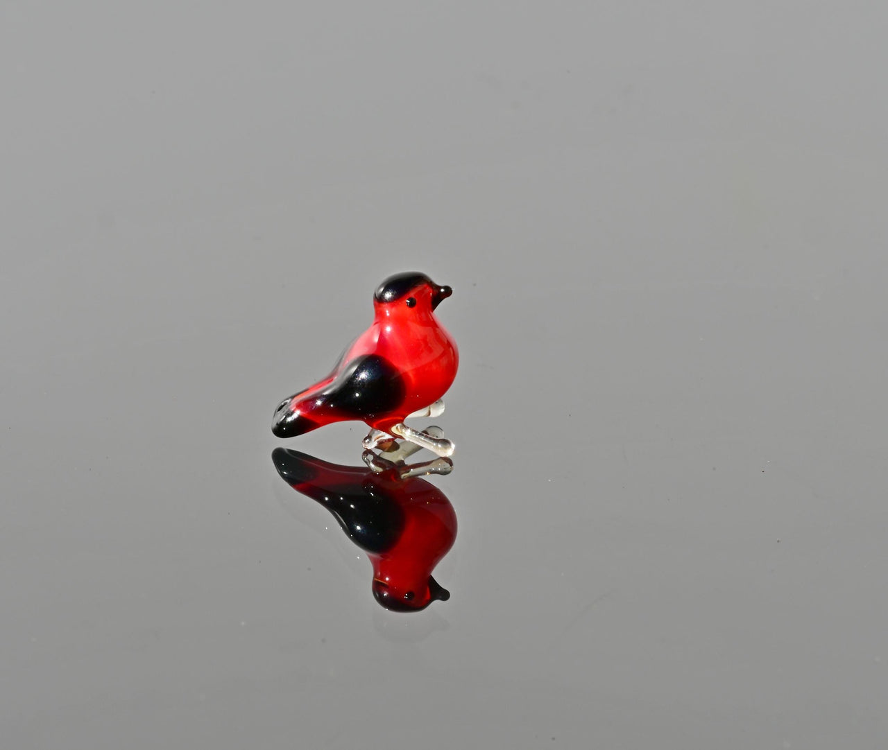 Tiny Glass Animals, Cardinal Gifts, Mini Glass Animals, Glass Bird Figurine, Red Bird, Handmade Glass Cardinal, Glass Bird, Bird Lover Gifts