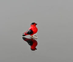 Tiny Glass Animals, Cardinal Gifts, Mini Glass Animals, Glass Bird Figurine, Red Bird, Handmade Glass Cardinal, Glass Bird, Bird Lover Gifts